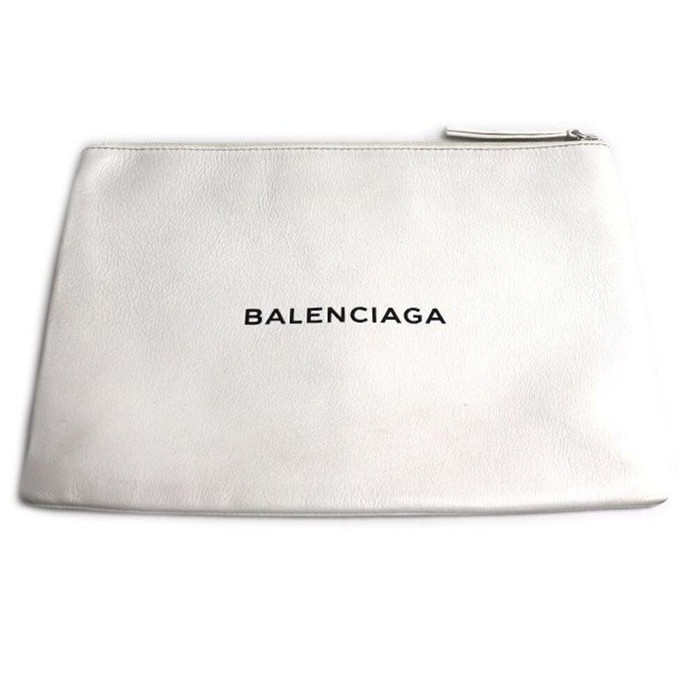 Balenciaga Shopping Clip M Leather Clutch Bag